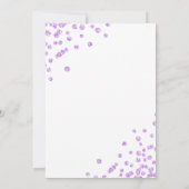 Invitation Élégant Script Mariage Parties scintillant violet  (Dos)