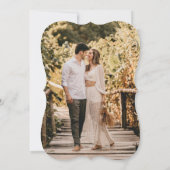 Invitation Élégant script Mariage photo moderne (Dos)