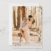 Invitation Élégant script Mariage photo moderne (Dos)