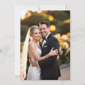 Invitation Élégant Script Minimal Enregistrer Le Mariage Date (Dos)