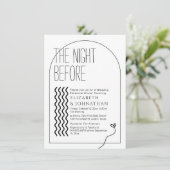 Invitation Élégant Script Minimal La Nuit Avant L'Invitation (Debout devant)