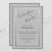 Invitation Élégant Script Minimal Moderne Simple Mariage Invi (Devant / Derrière)
