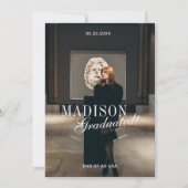 Invitation Elegant Script Modern Photo Graduation Party (Devant)