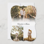 Invitation Élégant Script Moderne 4 Mariage photo (Dos)