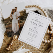 Invitation Élégant script moderne Mariage budget photo