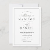 Invitation Élégant script moderne Mariage classique (Devant)