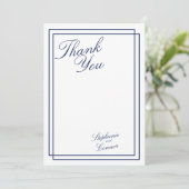 Invitation Élégant script moderne Merci minimaliste (Debout devant)