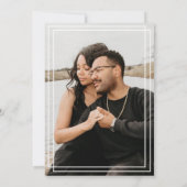 Invitation Élégant script moderne Merci minimaliste (Dos)