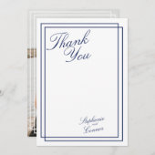 Invitation Élégant script moderne Merci minimaliste (Devant / Derrière)
