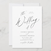 Invitation Élégant script moderne minimaliste mariage (Devant)