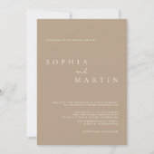 Invitation Élégant script moderne photo classique Mariage Inv (Devant)