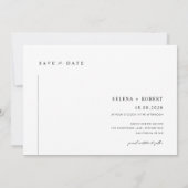 Invitation Élégant Script Moderne Photo Mariage Enregistrer L (Dos)