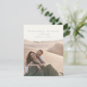 Invitation Élégant Script moderne Photo Répétition Dîner (Debout devant)