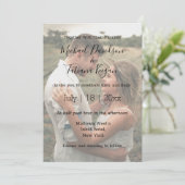 Invitation élégant script moderne plein fondu photo mariage (Debout devant)