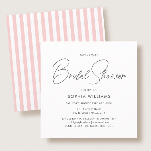 Invitation Élégant Script Moderne pour Baby Shower avec Rayur