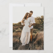 Invitation Élégant Script Monogramme Photo Mariage classique (Dos)