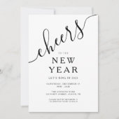 Invitation Élégant Script New Year's Eve Party (Devant)