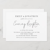 Invitation Élégant Script N'Importe Quelle Couleur Mariage de (Devant / Derrière)