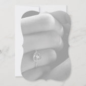 Invitation Élégant Script noir 2 Mariage photo (Dos)