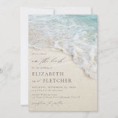Invitation Elegant Script On The Beach Wedding (Devant)