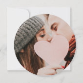 Invitation Elégant script or Mariage photo circulaire (Dos)