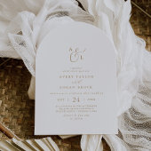 Invitation Élégant script or Monogram Boho Arch Mariage