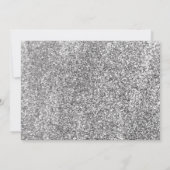 Invitation Élégant script parties scintillant argent rose Swe (Dos)