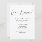 Invitation Élégant Script Photo Engagement Party (Dos)