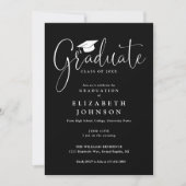 Invitation Élégant Script Photo Graduation Party (Devant)