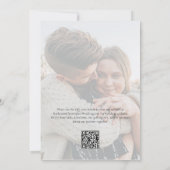 Invitation Élégant script photo noir blanc Mariage officiel (Dos)