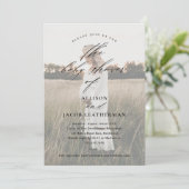 Invitation Élégant Script Photo Overlay Couples Baby shower (Debout devant)