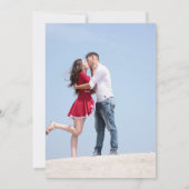 Invitation Élégant script photo transparent Mariage moderne (Dos)