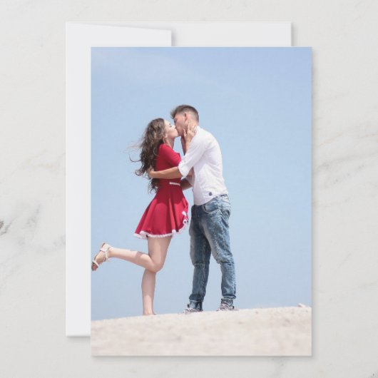 Invitation Élégant script photo transparent Mariage moderne (Dos)