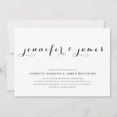 Invitation Élégant Script QR Code Photo Mariage moderne (Devant)