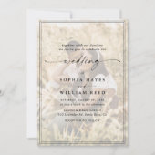 Invitation Elegant Script QR Code Photo Wedding (Devant)
