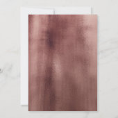 Invitation Elégant Script Rose Gold Postpond Mariage Card (Dos)