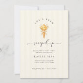 Invitation Elegant Script She’s Been Scooped Up Bridal Shower (Devant)