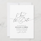 Invitation Élégant script simple mariage (Devant)