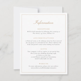 Invitation Élégant Script Simple Moderne Informations Mariage
