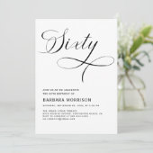 Invitation Élégant Script Soixante-60e Anniversaire moderne (Debout devant)