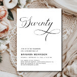 Invitation Élégant Script Soixante-dix-70e anniversaire minim<br><div class="desc">Honor a beautiful jalone with this Elegant Script Soixante-dix-70th Birthday Minimalist Invitation. Avec des lettres de script douces, une disposition propre et moderne, et un design minimaliste intemporel, cette invitation est parfaite pour une célébration de 70ème anniversaire classe et sincère. Que vous planifiez un dîner intime ou un rassemblement formel,...</div>