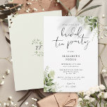 Invitation Élégant Script Verdure Monogramme Bridal Tea Party<br><div class="desc">Cette élégante invitation à la fête du thé de mariée feuille botanique peut être personnalisée avec vos informations en typographie chic avec vos initiales monogrammes au verso. Conçu par Thisisnotme©</div>