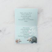 Invitation Elegant Seashells Beach Mariage Papeterie (Intérieur)