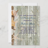 Invitation élégant seashells plage nuptiale douche thé (Dos)