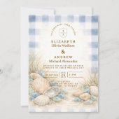 Invitation Elegant Seaside Shell Wedding (Devant)