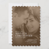 Invitation Elegant Sepia Duotone Mariage photo (Devant)