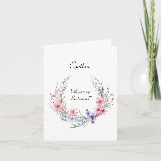 Invitation Élégant Serez-vous ma proposition de demoiselle d' (Devant)