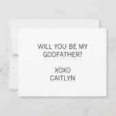 Invitation Elégant Serez-Vous Ma Proposition De Parrain (Dos)