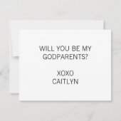 Invitation Elégant Serez-Vous Mes Parents Proposition (Dos)