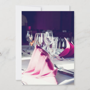 Invitation Élégant Serviette Jaune Banquet Formel Dîner Maria